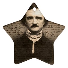 Edgar Allan Poe  Star Ornament (two Sides) by Valentinaart