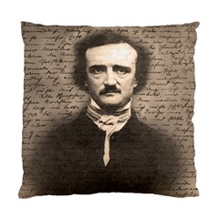 Edgar Allan Poe  Standard Cushion Case (two Sides) by Valentinaart