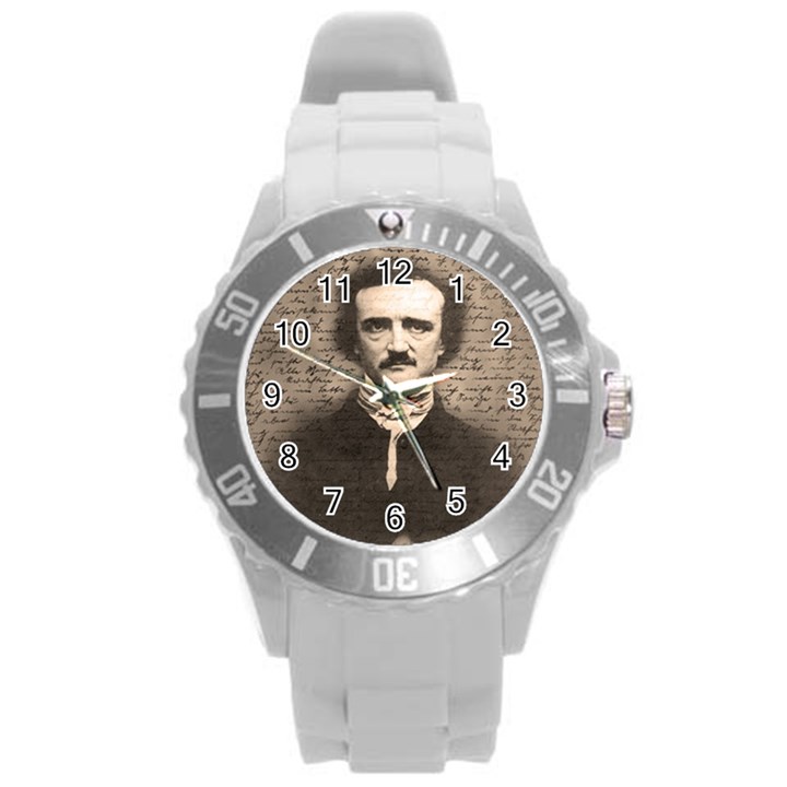 Edgar Allan Poe  Round Plastic Sport Watch (L)