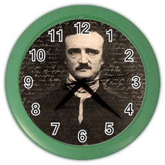 Edgar Allan Poe  Color Wall Clocks by Valentinaart