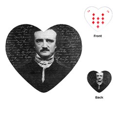 Edgar Allan Poe  Playing Cards (heart)  by Valentinaart