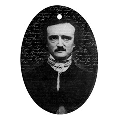 Edgar Allan Poe  Oval Ornament (two Sides) by Valentinaart