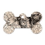 Vintage owl Dog Tag Bone (Two Sides) Front