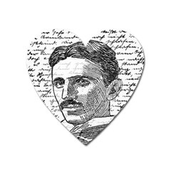 Nikola Tesla Heart Magnet by Valentinaart