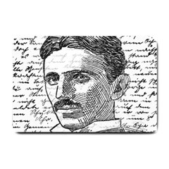 Nikola Tesla Small Doormat  by Valentinaart