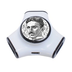 Nikola Tesla 3-port Usb Hub by Valentinaart