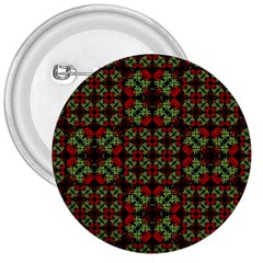 Asian Ornate Patchwork Pattern 3  Buttons