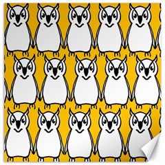 Yellow Owl Background Canvas 16  X 16   by Simbadda