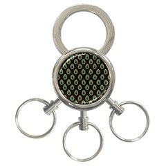 Peacock Inspired Background 3-ring Key Chains by Simbadda