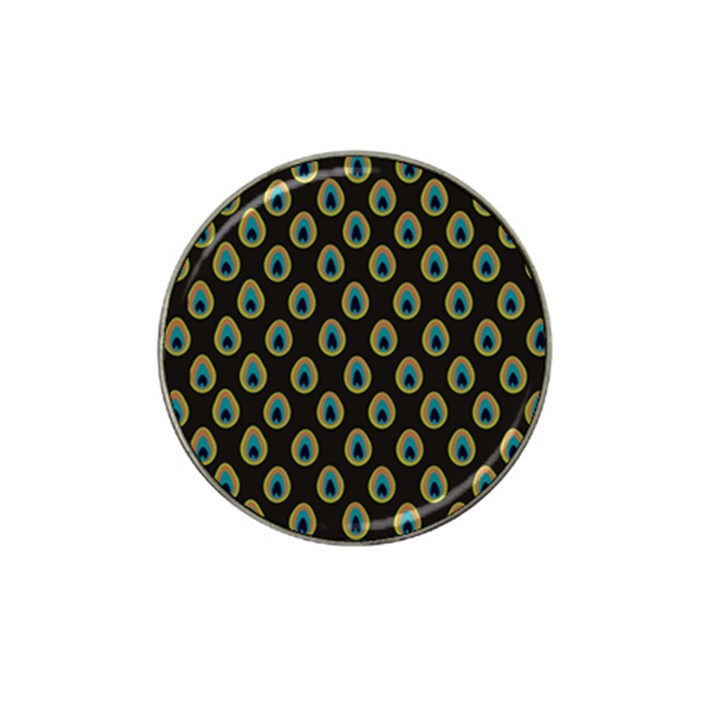 Peacock Inspired Background Hat Clip Ball Marker (4 pack)