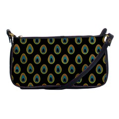 Peacock Inspired Background Shoulder Clutch Bags