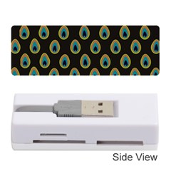 Peacock Inspired Background Memory Card Reader (stick)  by Simbadda