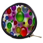 Colorful Bubbles Squares Background Mini Makeup Bags Front