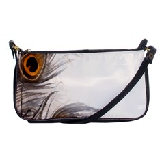 Peacock Feathery Background Shoulder Clutch Bags