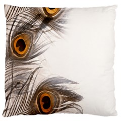 Peacock Feathery Background Standard Flano Cushion Case (two Sides) by Simbadda