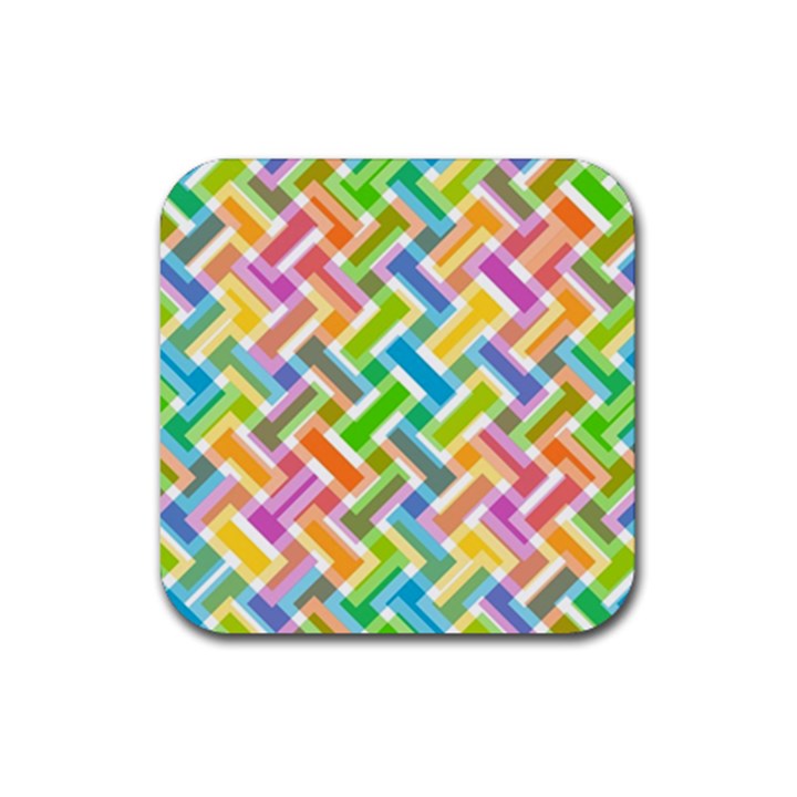 Abstract Pattern Colorful Wallpaper Rubber Coaster (Square) 