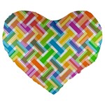 Abstract Pattern Colorful Wallpaper Large 19  Premium Heart Shape Cushions Front