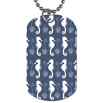 Seahorse And Shell Pattern Dog Tag (Two Sides) Front