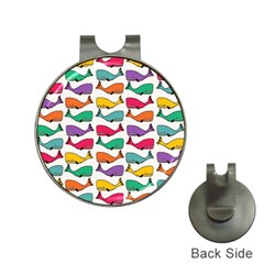 Small Rainbow Whales Hat Clips With Golf Markers