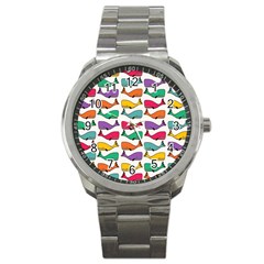 Small Rainbow Whales Sport Metal Watch