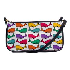 Small Rainbow Whales Shoulder Clutch Bags