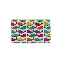 Small Rainbow Whales Cosmetic Bag (xs) by Simbadda