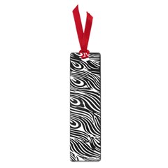 Digitally Created Peacock Feather Pattern In Black And White Small Book Marks by Simbadda