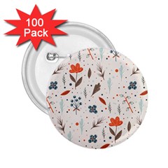 Seamless Floral Patterns  2 25  Buttons (100 Pack)  by TastefulDesigns