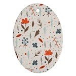 Seamless Floral Patterns  Oval Ornament (Two Sides) Front
