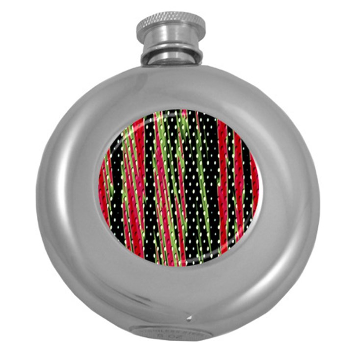 Alien Animal Skin Pattern Round Hip Flask (5 oz)