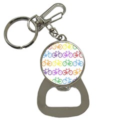 Rainbow Colors Bright Colorful Bicycles Wallpaper Background Button Necklaces by Simbadda