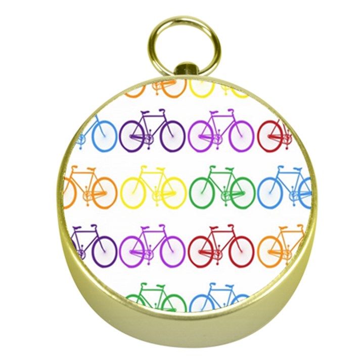 Rainbow Colors Bright Colorful Bicycles Wallpaper Background Gold Compasses