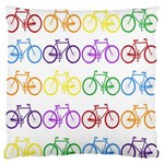 Rainbow Colors Bright Colorful Bicycles Wallpaper Background Large Flano Cushion Case (Two Sides) Front