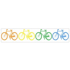 Rainbow Colors Bright Colorful Bicycles Wallpaper Background Flano Scarf (small) by Simbadda