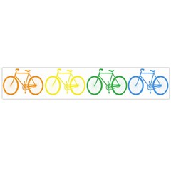 Rainbow Colors Bright Colorful Bicycles Wallpaper Background Flano Scarf (large) by Simbadda