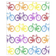 Rainbow Colors Bright Colorful Bicycles Wallpaper Background Drawstring Bag (small) by Simbadda