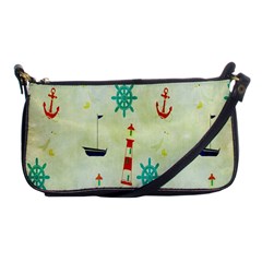 Vintage Seamless Nautical Wallpaper Pattern Shoulder Clutch Bags