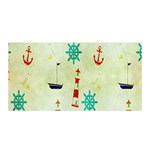 Vintage Seamless Nautical Wallpaper Pattern Satin Wrap Front