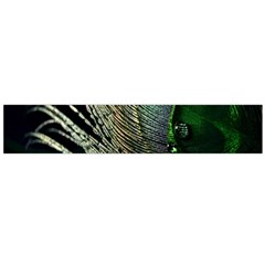 Feather Peacock Drops Green Flano Scarf (large)