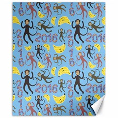 Cute Monkeys Seamless Pattern Canvas 16  X 20   by Simbadda