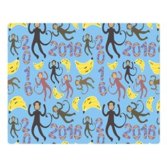 Cute Monkeys Seamless Pattern Double Sided Flano Blanket (large)  by Simbadda