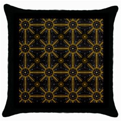 Seamless Symmetry Pattern Throw Pillow Case (black) by Simbadda