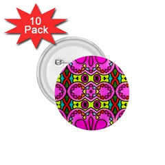 Love Hearths Colourful Abstract Background Design 1 75  Buttons (10 Pack)