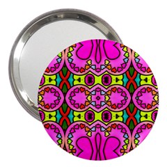 Love Hearths Colourful Abstract Background Design 3  Handbag Mirrors by Simbadda