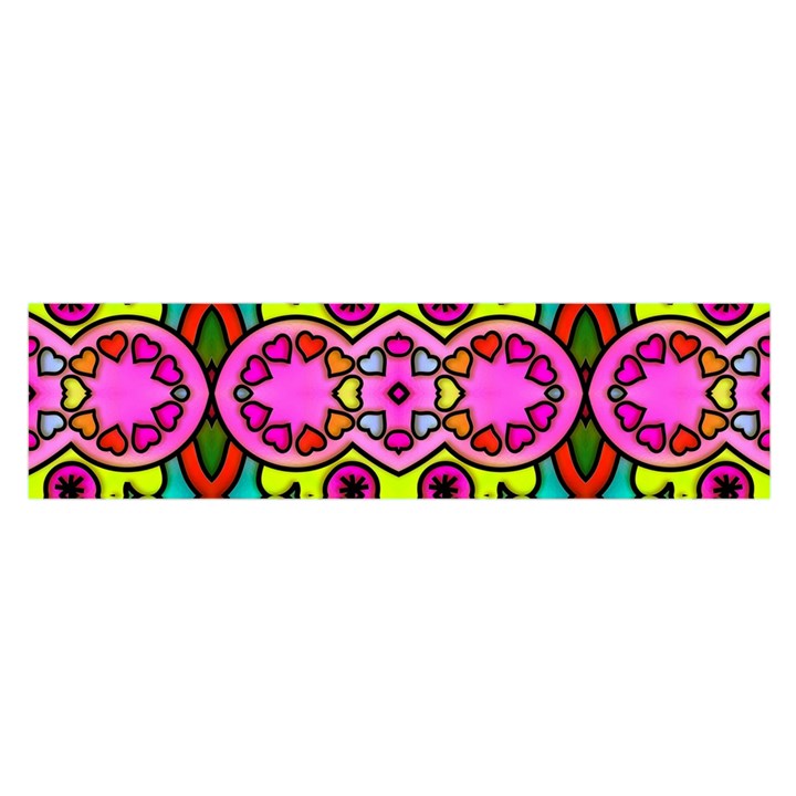 Love Hearths Colourful Abstract Background Design Satin Scarf (Oblong)