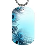 Feathery Background Dog Tag (One Side) Front