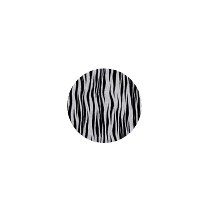 Black White Seamless Fur Pattern 1  Mini Magnets