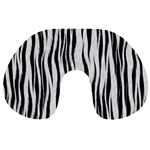 Black White Seamless Fur Pattern Travel Neck Pillows Front