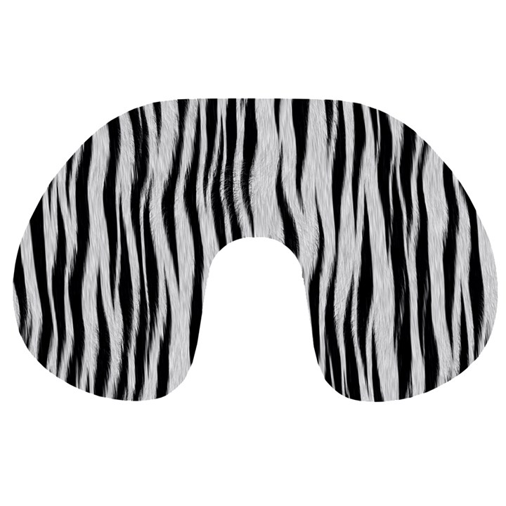 Black White Seamless Fur Pattern Travel Neck Pillows