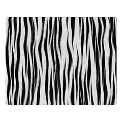 Black White Seamless Fur Pattern Double Sided Flano Blanket (large)  by Simbadda